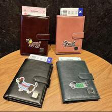 Cute Line Drawing Dog Passport Holder, Travel Ticket Card Wallet Organizer, Necessary Travel Accessory Passport Cover Passport Case For Travel Lightweight Waterproof Travel Accessories Cruise Essentials Vacation Essentials For Men Women - Multicolor - View 6