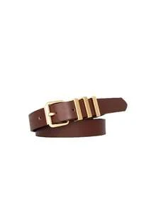 1pc, Ladies' Belt. A Selection Of Solid-Colour Fashion Belts With Gold Buckles. Versatile Belts Suitable For Dresses And Trousers, An Everyday Accessory For All Seasons. - Multicolor - View 11