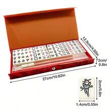 Vintage Chinese Mahjong Set Traditional 146 Tiles Mah-Jong Game Set W/ Case Box - Multicolor - View 3