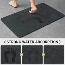 1pc Leaf Design Non-Slip Bath Mat, Super Absorbent Quick Dry Soft Shower Floor Rug, Machine Washable, Suitable For Bathroom, Bedroom, Home Decor, Kitchen And Laundry Room Carpet, Shower Accessories - Multicolor - View 8