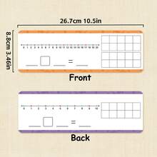16 PCS Addition Subtraction Within 20 Dry Erase Number Line Cards Children's Mathematics Enlightenment Exercise Cards Teaching Aids For Kindergarten Teachers