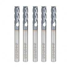 5PCS 3/16 Inch 4 Flute Helix Carbide End Mill Fit For Machining Flat Surfaces Steps Grooves Formed Surfaces And Cutting Workpieces On Milling Machines - Silver - View 4