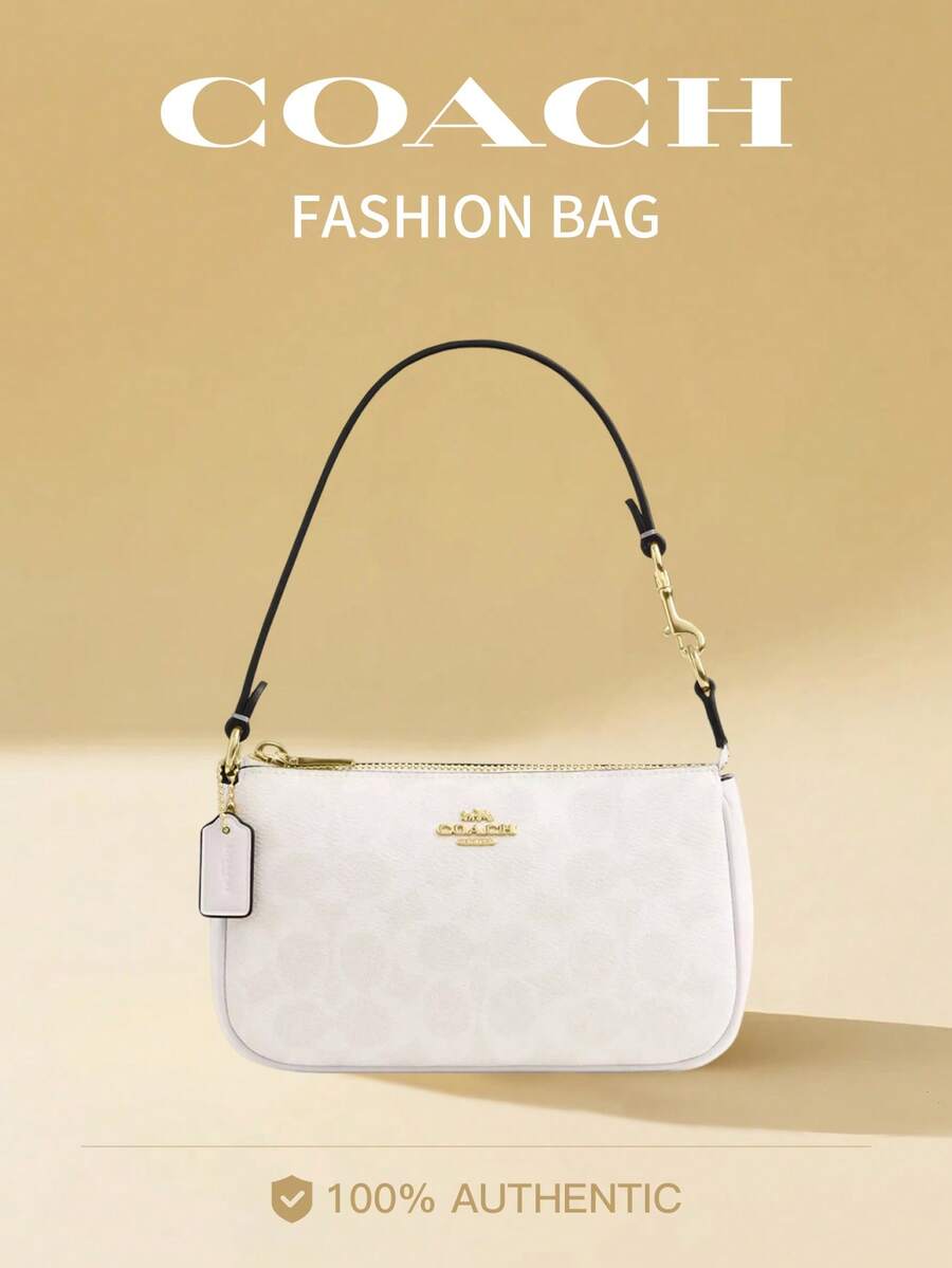 Coach Nolita 19 Hobo Tote Handbag For Women Stylish Shoulder Bags Mini Clutch Purse Zipper Pouch - White - View 1