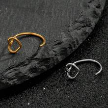 1pc Stainless Steel Heart Shaped Nose Ring, Versatile Decoration Suitable For Beach, Holiday, Party, And Daily Wear - Multicolor - View 1