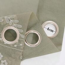 Vorhänge mit Ösen Gardinenschals 2er Set Vorhänge Wohnzimmer modern Schlafzimmer,Curtains Living Room Ösenschal Voile Gardinen Gardine lichtdurchlässig Vorhang Leinenoptik Weiß - Pastellgrün - Übersicht 5