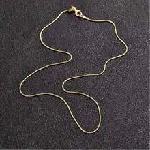 Elegant Gold Round Snake Chain Necklace Set, Minimalist Fashion Versatile Women Necklace, Suitable For Daily Wear And Gift - Snake Chain Necklace Set - View 2