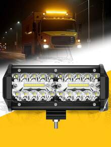 7-Inch LED Light Bar, Super Bright LED Work Light, DC9-36V, Waterproof IP67, 5200 Lumens, Suitable For Trucks, Boats, Electric Bicycles, Can Be Used As Fog Lights For UTVs, ATVs And Other Vehicles - Multicolor - View 2