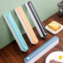 Double Pocket Foil Cutter - Multifunctional Kitchen Sealing Machine For Plastic, Aluminum Foil, Wax Paper | Reusable Packaging Tool With A Simple Design | Sturdy Plastic Construction, Kitchen Packaging Tool | Stylish Kitchen Tool | Easy-To-Clean Material, Kitchen Sealing Machine - Multicolor - View 3