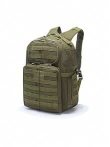 Mochila Tactica para Campismo de Gran capacidad y Sistema Molle, Mochila para Ciclista Uso Rudo, Resistente - Verde militar - Ver 2