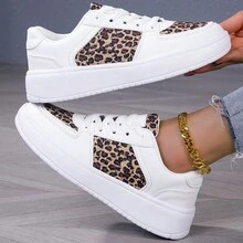 Leopard Print Stylish Outdoor Casual Street Style Birthday Gift Holiday Gift Contrast Color Casual Campus Style - 白豹紋 - 查看 10