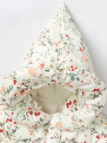 mini bala Girls "True Plush" Triple-Protect Goose Down Romper Winter 2025 - Green and White - View 6