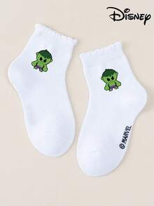 1/5 Pairs Marvel Spiderman, Iron Man, Hulk, Thor Patterned Children Socks, Bubble Socks, Bubble Ruffle Socks, Girls Ankle Socks, Boys Ankle Socks, Kids Casual Socks, Suitable For Daily Wear/Party Gifts/Easter/Spring & Summer/Thin Non-Slip Loafer Socks, Cool Cartoon Design Ankle Socks, Cute & Casual
