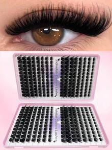 384pc Cluster Lash Book Kit - Salon DIY Eyelash Extensions | Easy Apply False Lashes, Reusable & Travel-Friendly - Multicolor - View 11