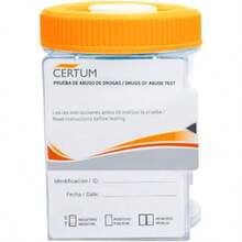 Certum - Prueba rápida para detección de abuso de sustancias Vaso Hermético y Tiras Reactivas en un solo dispositivo Detecta 6 Diferentes Tipos de Drogas en orina AMP/PCP//MET/MOP/THC (1) - como en la foto - Ver 1