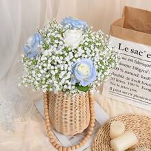 Bó hoa baby's breath nhân tạo 1/3/500 bông, hoa giả dùng trang trí ngày Valentine, cô dâu, đám cưới, nhà cửa, nhà hàng, phòng ngủ, ngày lễ, tiệc sinh nhật, trang trí sân vườn ngoài trời (Cần ít nhất 60 bông để đạt hiệu quả như trong hình) - trắng - Xem 5