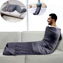 1 pieza Saco de dormir con diseño de tiburón - Capucha dBodypo completo, manta portátil y vestible, diseño divertido y único, manta cómoda y acogedora, mejor regalo para acampar, viajar, usar en casa, aventuras interiores/exteriores - Multicolor - Ver 4