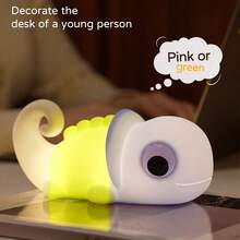 Adorable Touch LED Desk Lamp With Color-Changing Function - Soft Warm Light For Bedroom, Ideal Gift For Birthdays, Nightstand Decor, Rechargeable, Battery, Bedroom Night Light Playful Design Rechargeable Lamp, Bedroom Decor - Multicolor - View 9