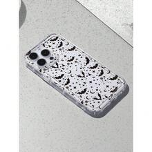 1pc Halloween Themed Bat Pattern Print Anti-Fall Phone Case Compatible With IPhone 16/11/12/13/14/15/15pro/15 Plus/15 Promax/7plus/8plus/X/Xs Max/Xr/11pro/12pro/13pro/14pro/12mini/13mini/11promax/12promax/13promax/14promax/14plus/6/6s/6plus/7/8/16Pro/16plus/16promax/Se&Compatible With Samsung Galaxy/A54/A14/A12/A13/A15/A32/A33/A24/A52S/S20/S21/S22/S23/S24/S23Plus/S24ultra/S25/A15/A33/A23 - Clear - View 4