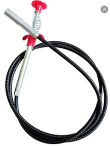 Varilla de resorte de limpieza de tubería de drenaje, alambre de garra para atrapar el cabello, removedor de dragas de alcantarillado de fregadero, limpiador de lavabo, herramienta flexible - Negro - Ver 2