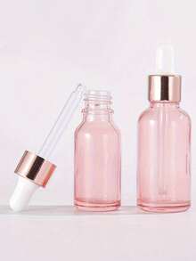 粉色玻璃滴管瓶 - 精油分配器，带玻璃滴管的瓶子，适用于化妆品和香水、精华液小瓶、带玻璃滴管的化妆品旅行容器套装、旅行容器，便携且节省空间，适合日常携带、户外旅行、家庭使用、实验室用品、按摩油和液体储存，是斋月、开斋节、情人节、圣诞节或感恩节的完美礼物。 - 彩色 - 查看 2