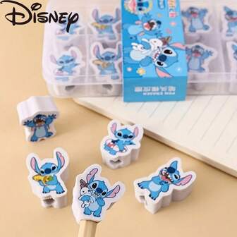  10pcs/Box Disney Stitch Erasers - Official Stitch Design (Lilo & Stitch Characters) - Smudge-Free Soft Rubber Stitch Shaped Capsules - Suitable For School, Office, Birthday Party Gifts - Adorable Stitch Collectible Stationery Set - Ideal Christmas Gift For Fans
