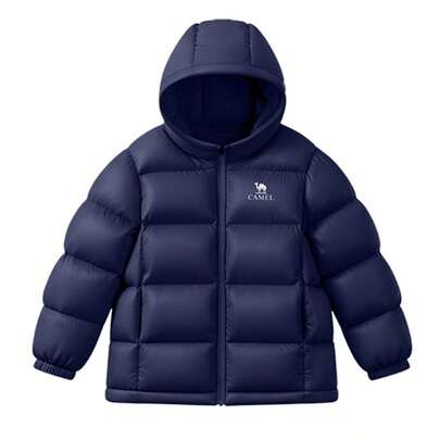 CAMEL CROWN Children's Down Jacket, Thickened With Down, Warm, Windproof, Anti-Static, Hooded, Zip-Up, Suitable For Winter.
