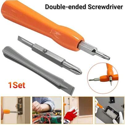 3Set (4pcs/Set)Doorbell Screwdriver Replacement Double-Ended T6 T15 For Torx Screwdriver