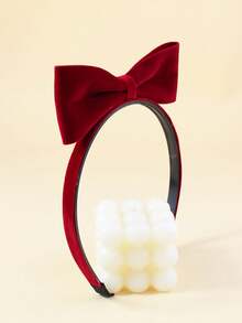 1 pieza Diadema con decoración de lazo para niñas/adolescentes - Rojo - Ver 2