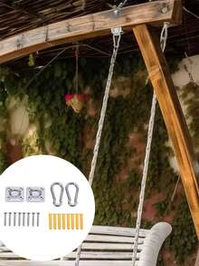 1Set M5/M6 Heavy Duty Pad Eye Plate Staple Ring Hook Loop U-Shaped Sail Shade Hardware, Stainless Steel Wall Ceiling Hammock Hooks Hanger, Wall Mounted Hook Loop Eyeplate Swings Universal LLifting Ring Screw Movement Resistance Suspension With Hardware