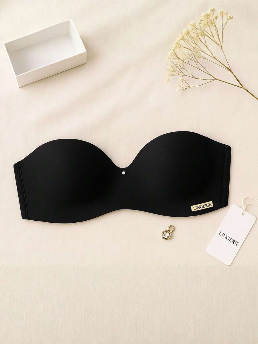 Women's Strapless Bra With Reinforced Support And Removable Straps - 黑色 - 查看 1