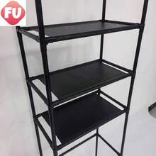 Estante de aterrizaje del baño multifuncional - Negro - Ver 3