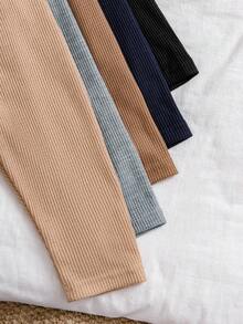 5 Sets (10 Stücke) Lässiges, einfarbiges Langarm-T-Shirt- und Hosen-Set für Kleinkinder (Jungen) aus weichem, bequemem Waffelstrickstoff, geeignet für Outdoor-Aktivitäten, Herbst/Winter - Verschiedenfarbig - Übersicht 8