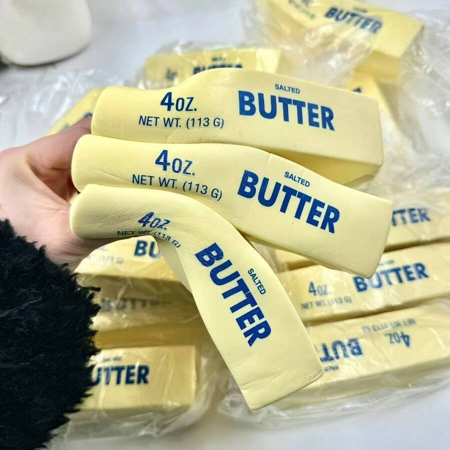 Adult Slow Rebound Butter Stick Stress Relief Toy - Cloud-Like Soft Sensory Stress Relief Tool With Slow Rebound Action, Easter And Christmas Stocking Stuffer Gift, Soothing Sensory Aid (Yellow) - Vàng 1 miếng - Xem 1