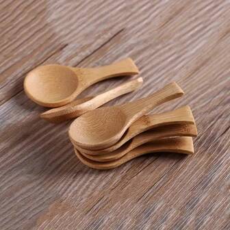 Mini Bamboo Spoon, Cute Japanese Style Powder Scoop For Milk Powder, Coffee Powder, Baking, Tea Seasoning