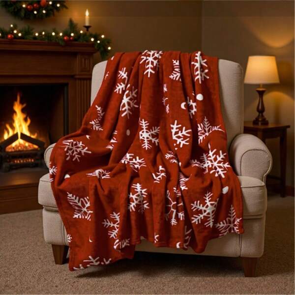 A Christmas Throw Blanket, Thin And Light, Flannel Material, 230gram/M2, Home Warm Blanket, Comfortable Cover Blanket, Sofa Blanket, Sleeping Blanket