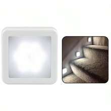 1pc Wireless Motion Sensor Wall Light, LED Battery Powered Night Light (Batteries Not Included), Motion Sensor Light, Auto On/Off, Suitable For Kitchen, Bedroom, Living Room, Hallway Lighting - White - View 10