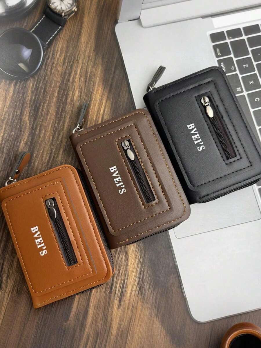 1pc Anti-Theft Anti-Demagnetization Large Capacity Coin Purse, Multifunctional Wallet For Driving License, Bank Cards - Multicolor - View 1