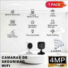 Camera an ninh trong nhà HD 4MP, Camera an ninh không dây 2,4 GHz, Tự động theo dõi, Âm thanh hai chiều, Tầm nhìn ban đêm màu, Phát hiện chuyển động, Cấp nguồn qua USB, Có loa, Có thể kết nối qua điện thoại di động, Hỗ trợ lưu trữ đám mây và thẻ SD (Bán riêng), Truy cập từ xa, Ghi vòng lặp, Thích hợp để giám sát nhà và ghi hình thông minh cho thú cưng trong nhà. - Xem 3