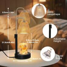 Candle Warmer Lamp - Flameless Electric Candle Warmer With 4 Brightness And 3 Timers, Adjustable Height Top Warmer For Candle With Remote. Gift For Christmas Birthdays Holiday, Room Decor - 查看 3