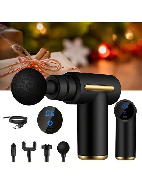 1pc Fascia Gun, Muscle Relax Electric Massager, Multi-Function Fitness Back-Thumping Mini-Neck Membrane Massage Gun Gym Accessories