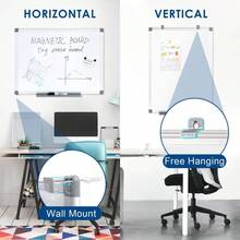 Large White Board Magnetic Dry Erase Board Hanging Mountable Wall Wipe Board For Home School Office Children Tea... - 90W X 60H cm - View 12