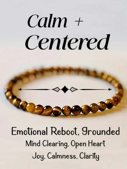 波西米亚风虎眼石手链 - 天然/合成虎眼石饰品，6毫米柔韧珠子，十二月生辰石礼物，适合中国新年、圣诞节、派对等场合，全年佩戴 - 男女皆宜的四季配饰