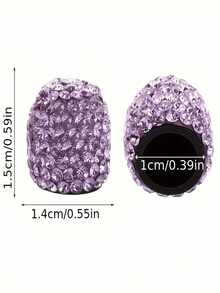 Diamond-Studded Tire Valve Stem Caps, Creative Diamond Tire Valve Stem Caps, Modified Tire Valve Stem Caps - Blue - View 7