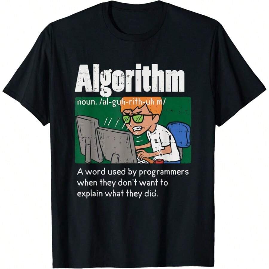 Algorithm Definition - Funny Programming Definition T-Shirt.jpg - Negro - Ver 1