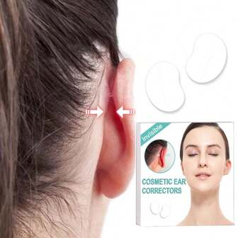 Cosmetic Discreet Protruding Ear Corrector - 2pcs Ear Stickers To Hold Back The Ear – Ear Corrector For Adults & Teens – Waterproof Ear Stickers For Prominent Ears, Protruding Ears