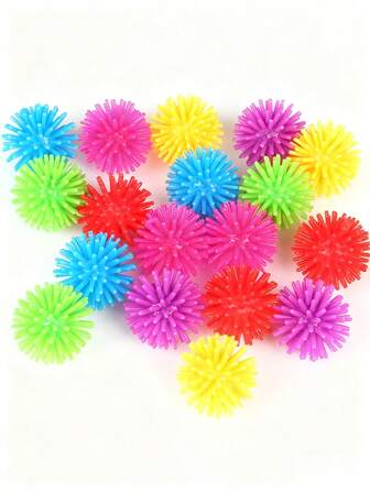 HyDren 25 Pack Mini Spiky Porcupine Balls Stress Toy Soft Fidget Sensory Toy Multi Color Mini Spiky Hedge Balls For Teens And Adults Birthday Party Favors, 1.18 Inches