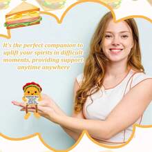 1 Stück Plüschpuppe Ornament mit langen Beinen und aufmunternden Worten, das sich als kleines Geschenk für Freunde und Familie eignet. Das liebevolle Plüschpuppen-Geschenkdesign und die aufmunternden Worte sind sehr warm und süß! - Verschiedenfarbig - Übersicht 3