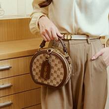 Apfel-förmige bedruckte vintage bestickte Tragetasche, Pendler-Umhängetasche mit großer Kapazität, modische lässige Handtasche, Marken-Nische Hochwertige 2025 neue Lässig tasche für Frauen