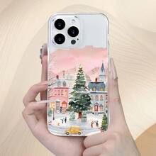 Funda de Teléfono Única Funda de teléfono: Patrón de Ciudad Navideña  de Moda Otoñal Unisex Transparente Suave Antigolpes Nueva Funda de Teléfono para Apple  17/17 Air/17 Pro/16E/16/16 Pro/16 Plus/16 Pro Max/15/15 Plus/15 Pro/15 Pro Max/14/14 Plus/14 Pro/14 Pro Max/13/13/13 Pro/13 Pro Ajuste Delgado para Uso Diario - 1 pieza - Ver 6