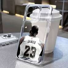 Funda gráfica de  para teléfono, compatible con Samsung,  17,  16 Pro Max,  15 Pro Max,  13 y  12. Fabricada en TPU, ofrece protección contra golpes y caídas. Un regalo ideal para familiares, amigos, aficionados al baloncesto, entusiastas del deporte, cumpleaños y ocasiones especiales. - transparente - Ver 3
